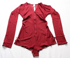 Savage X Fenty Women's Midnight Cruise Romper DH3 Red Cognac/Pinot Noir XS NWT