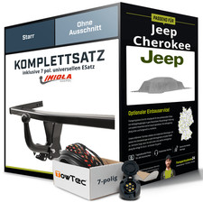 Für JEEP Cherokee Typ KJ Anhängerkupplung starr +eSatz 7pol uni. 09.2001-04.2008