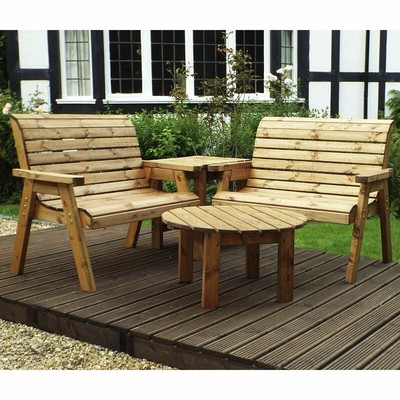 Rustic Garden Wooden Four Seater Corner Unit Patio Furniture Bench Outdoor Uk Rustic Garden Wooden Four Seater Corner, Rustic Outdoor Furniture