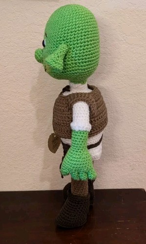 CROCHET Original SHREK DOLL AMIGURUMI Soft Stuffed Baby Dolls Kids Toy Gift 18"+ - Picture 4 of 7