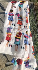 Vintage Talbots Scarf Whimsical Shoppers 87  x23"