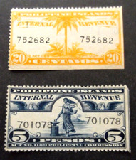 Islas Filipinas - 20c y 5 pesos ingresos - usado