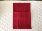 Cloth Dinner Napkins Christmas Red Soft Cotton 19” Set /6