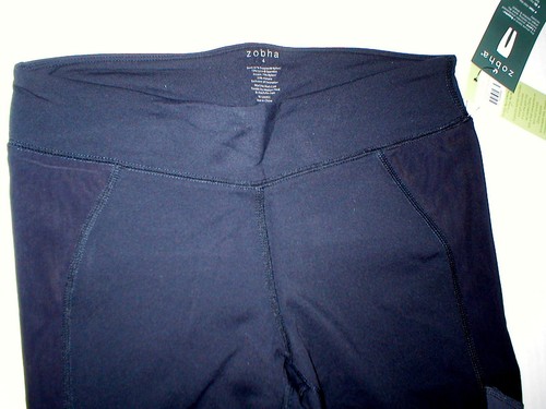 Womens New Zobha Yoga Capri Pants 4 NWT $88 Black Gray Run Pilates Barre Gym S - Picture 2 of 4