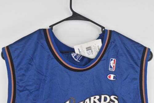Vintage Neu mit Etikett Neu aus altem Lagerbestand Michael Jordan Washington Wizards Champion Jerysey 44 blau BT14 - Bild 4 von 5