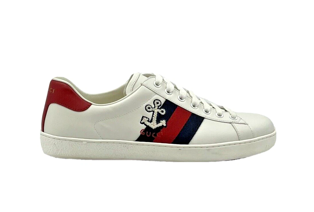 Baskets basses GUCCI White Ace « Anchor »