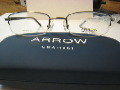  ARROW A130  GUNMETAL   unisex EYEGLASS FRAMES Eyewear 50mm 19mm 140mm Round 