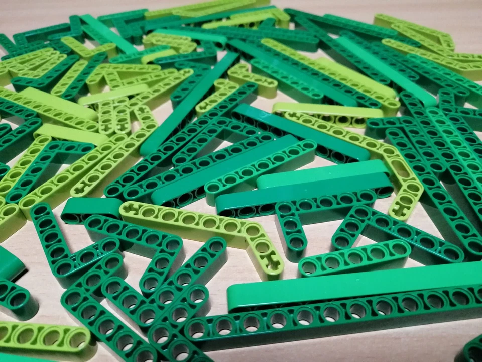 LEGO TECHNIC Konvolut Liftarme grün / Lochstangen Technik Sammlung - Bild 4 von 4