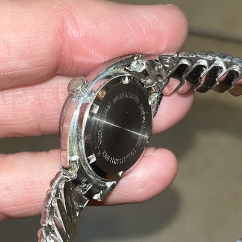 Vintage Stellaris Mechanical Watch 24mm 17 Jewel Ladies Japan Baldwin Band Runs - Picture 6 of 10