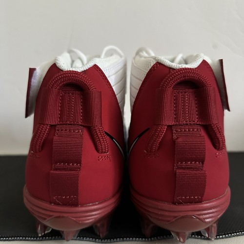 Nike Force Savage Pro 2 White Dark Red Football Cleats Mens Sz 14.5 * BV3969-103 - Picture 5 of 6