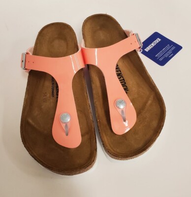 birkenstock gizeh coral peach