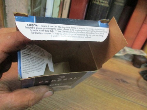 FEDERAL speed shok SHOTGUN SHELL BOX steel EMPTY PAPER shot 12 gauge CARTRIDGE - Picture 8 of 8