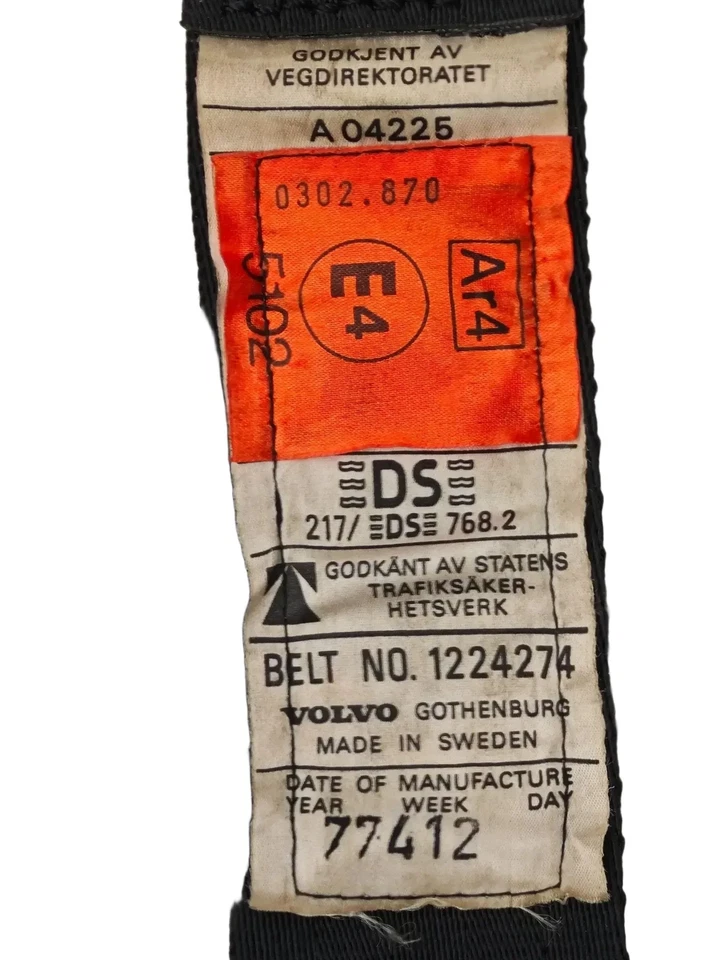 Cinturón seguridad trasero original Volvo 240 260 262 1264087 1244353 Foto 3 de 4