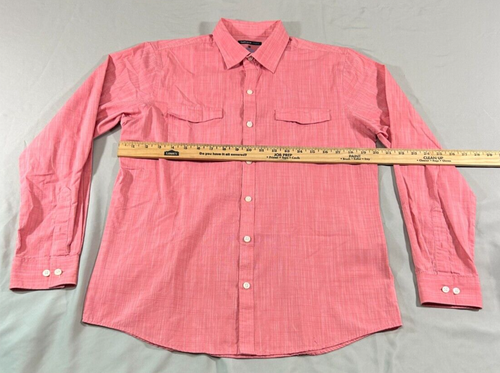 Van Heusen Studio Adult Man Size Medium Button Up Casual Long Sleeve Shirt - Picture 6 of 9