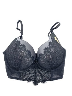 Damen - Dessous - GOSSARD - VIP Eyelash Push-Up-BH Longline schwarz 65F - #G4
