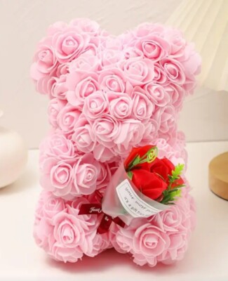 Teddy Bear Rose 9.5in Flower Rose Bear Pink Gift FREE SHIPPING!!!