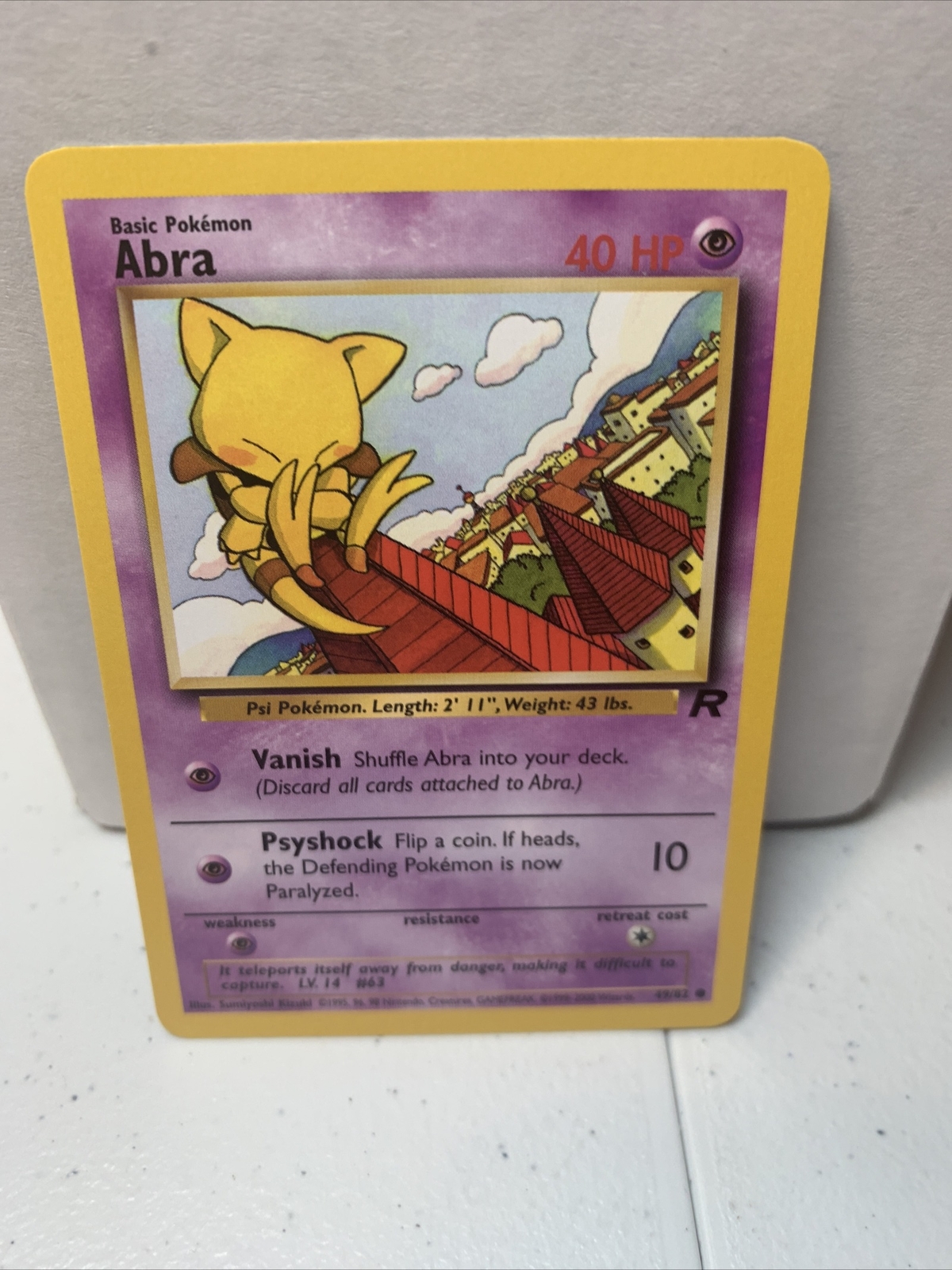 Abra 49/82 - Team Rocket - Near Mint / Light Play