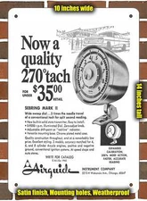 Metal Sign - 1965 Airguide Sebring Mark II Racing Tach- 10x14 inches