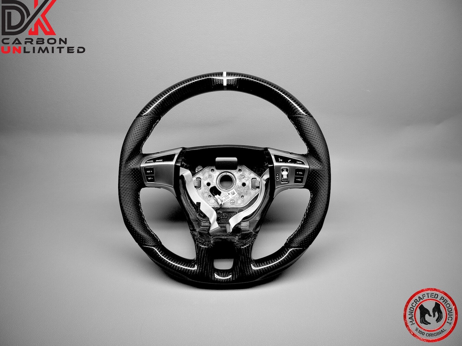 Bentley Flying Spur Continental GT 2011 2018 White Ring Carbon Steering Wheel v2