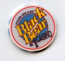 1.00 Chip from the Black Bear Casino Carlton Minnesota Blue