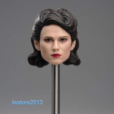 1:6 Head Sculpt Peggy Carter Hayley Atwell For 12inch Female Action Figure Body