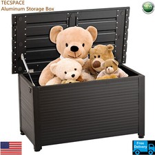 TECSPACE 221 LBS bearing capacity 100 Aluminum Black Outdoor/Indoor Storage Box