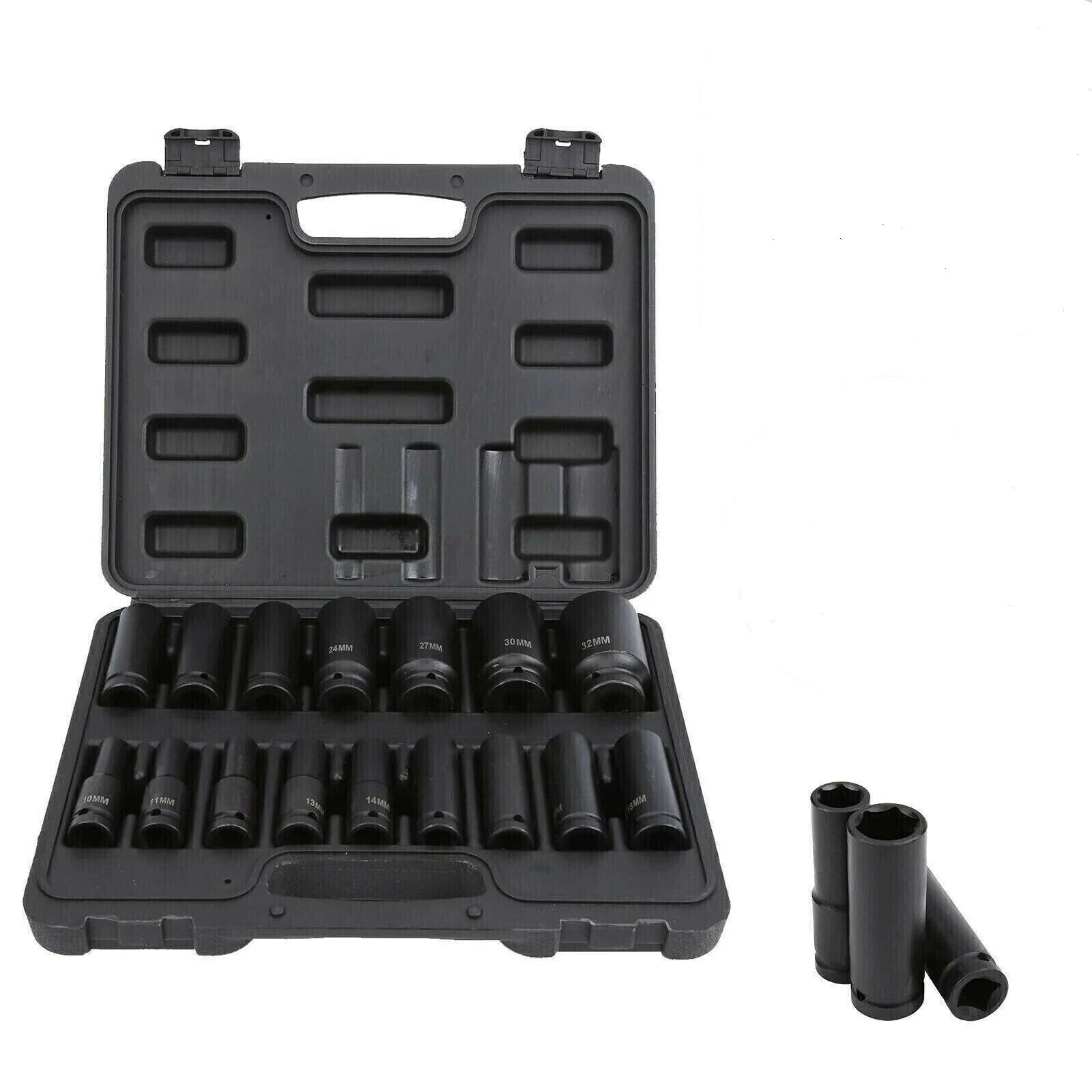 Kit Bussole Impatto 1/2" Professionale 16pz | Acciaio Rinforzato