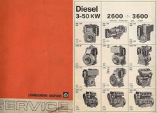 LOMBARDINI MOTORI SERVICE 1977 SERVIZIO ASSISTENZA RICAMBI
