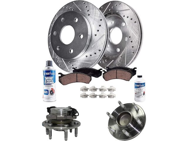 GMC Yukon Brake Pad Rotor Wheel Hub Kit by Detroit Axle 32769JNMM