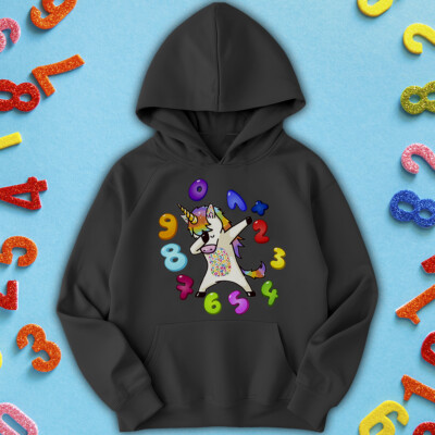 Jungen Mädchen Dabbing Einhorn National Ziffernzahl Tag Ideen Kinder Hoody #ND-a