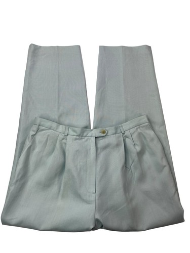 Talbots Dress Pants Women's Size 20 Wide Leg Aqua Linen Blend Lined NWOT - Picture 14 of 24