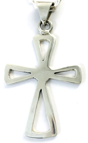 Taxco Mexican 925 Sterling Silver Cross with 24" Thai Chain. 13 grams - Picture 5 of 11