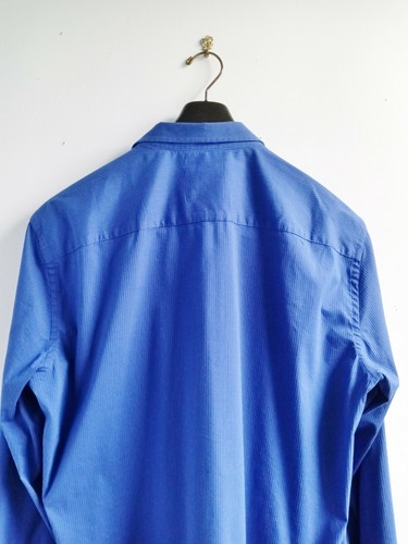 Armani Exchange A|X Long Sleeve Shirt Men's Size XL Blue Snap Button Slim Fit - Picture 5 of 9
