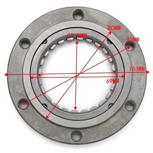 Starter Motor One Way Clutch For Yamaha YXR700F YXR700 YXM700 YXR45F YFM400A YFM - Foto 6 di 6