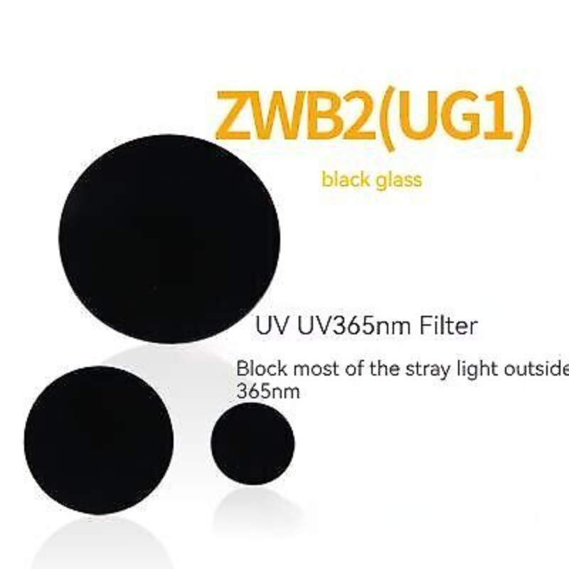 365nm UV circular ZWB2 filter removes visible stray light from