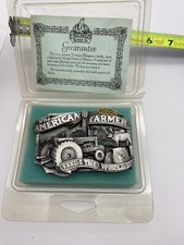Siskiyou Belt Buckle The American Farmer Feeds The World Vintage 1983