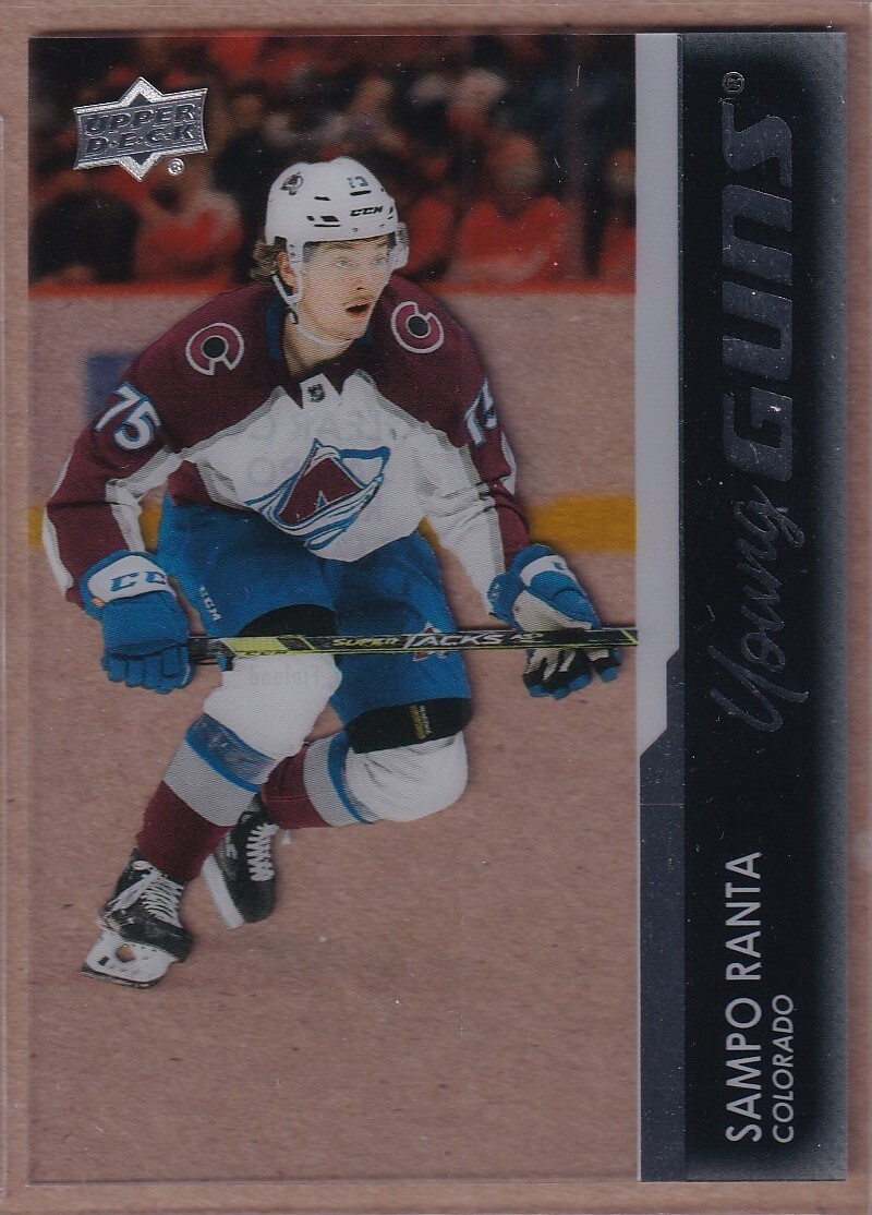 2021-22 Upper Deck Young Guns Clear Cut #457 Sampo Ranta RC - Colorado Avalanche