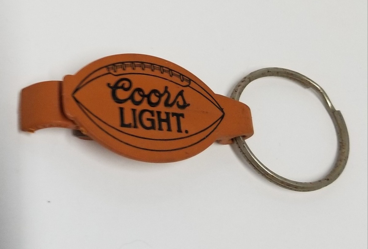 Vintage Coors Light Football Bottle Opener Keychain