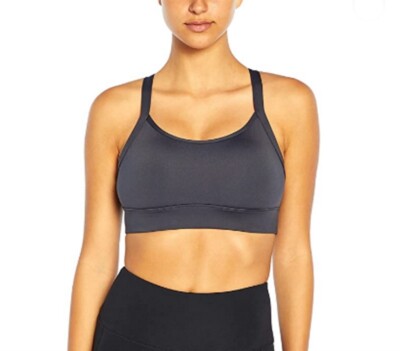 NWT Marika S Lynn Medium Impact Sports Bra Charcoal 94491