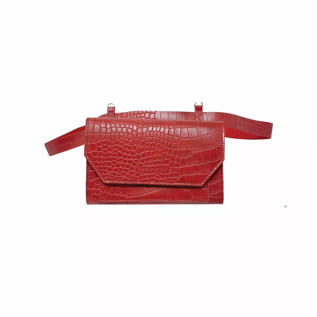 Izzy Liv Stay Strapped Belt Purse Bag New in Red HALF OFF