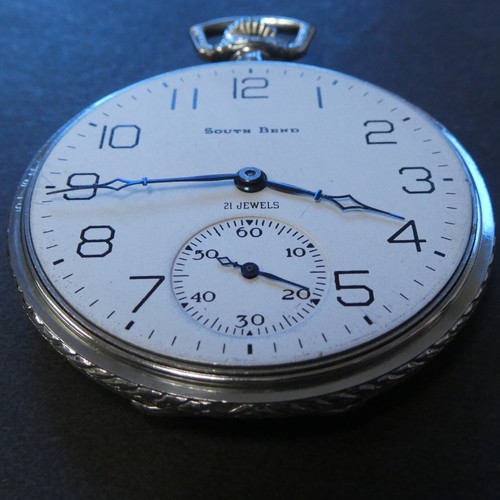 1928 South Bend STUDEBAKER Pocket Watch Model 1 21J 12s Works Keeps Time - Picture 7 of 24