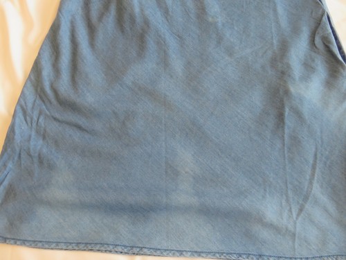 DENIM & CO PRETTY BLUE 100% COTTON SHORT DRESS WITH A BIG YOKE COLLAR UK 12 - Picture 4 of 13