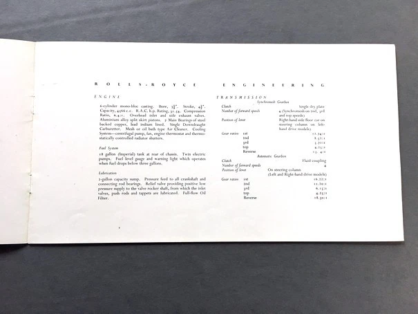 1953 1954 Rolls Royce Silver Wraith Original Vintage Car Sales Brochure Catalog Foto 3 de 4