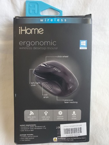 IHOME ERGONOMIC PRECISION WIRELESS DESKTOP MOUSE - Picture 2 of 5