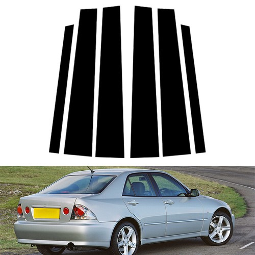 Window Trim Pillar Posts Sticker Door Decal Glossy Black For Lexus IS 1999-2005 - Picture 4 of 15