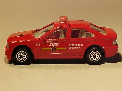 3 INCH 1999 BMW 330i Fire Rescue Pioneer 1/64 Diecast Mint Loose - Picture 3 of 5