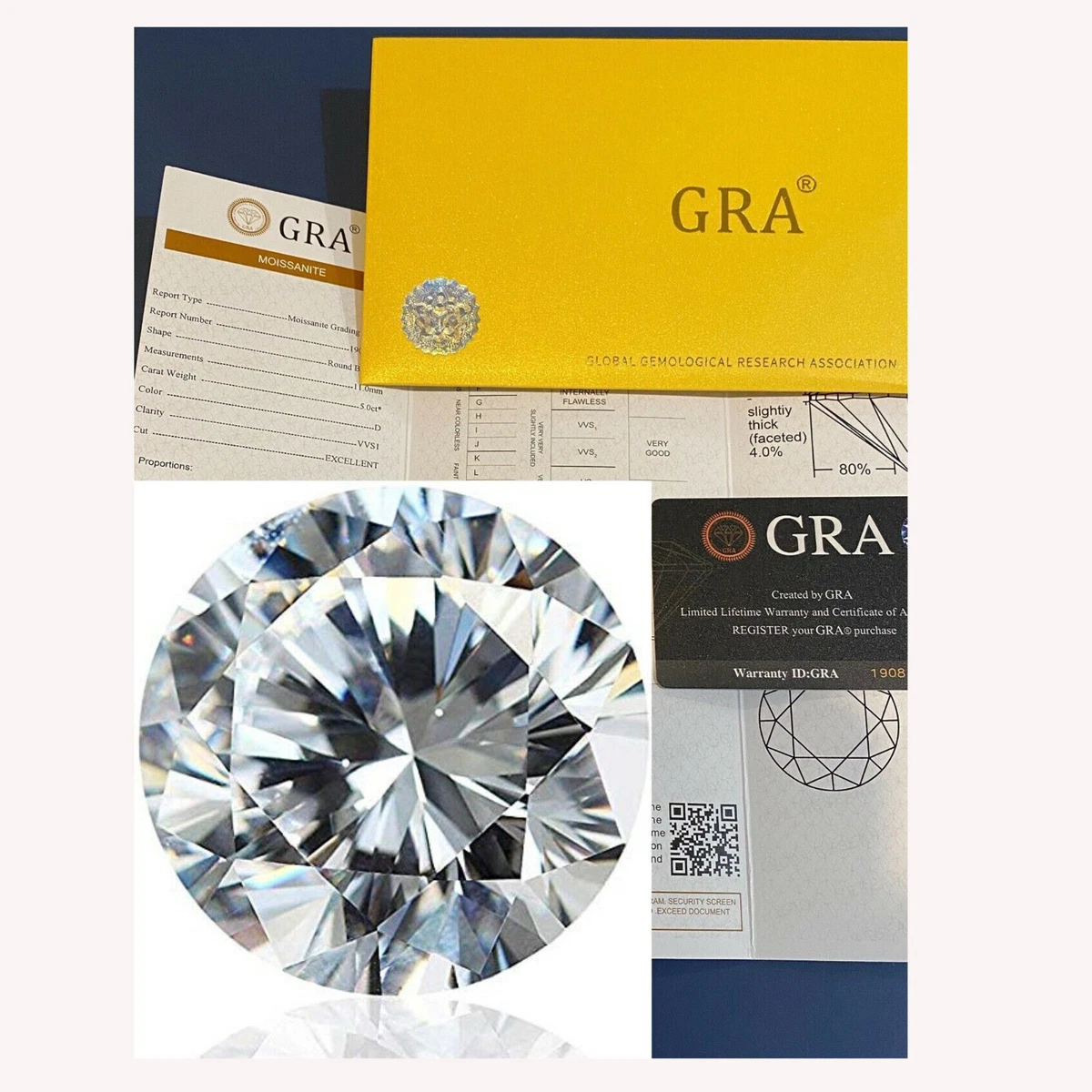 Gra certification deals moissanite