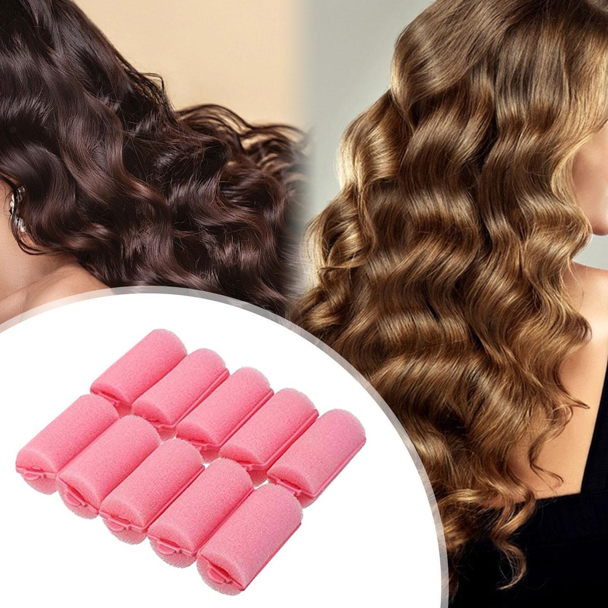 10 Pieces Hair Rollers Hair Perm Rods for Women Girls Thick Fine