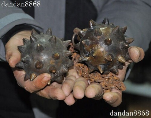 Antigua China Bronce Antigua Guerra Armas Arma Armamento Meteoro Martillo Estatua0 - Imagen 8 de 11
