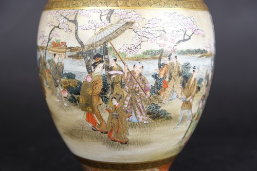 Top! Satsuma Vase Extreme fine Antique Japanese wth many figures Meiji Quality - Picture 12 of 16